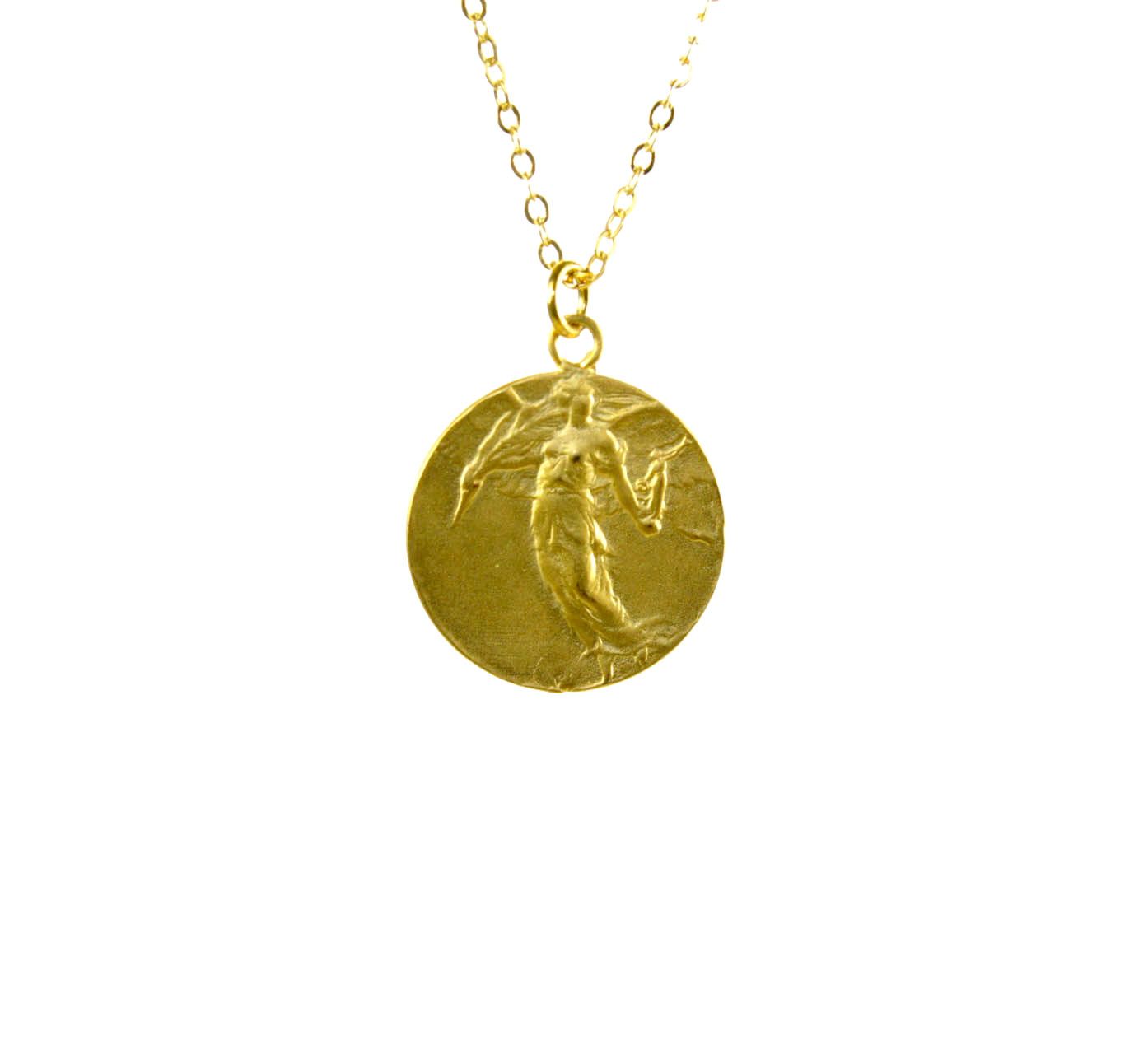 Female Figurine Antique Pendant Coin | 3010