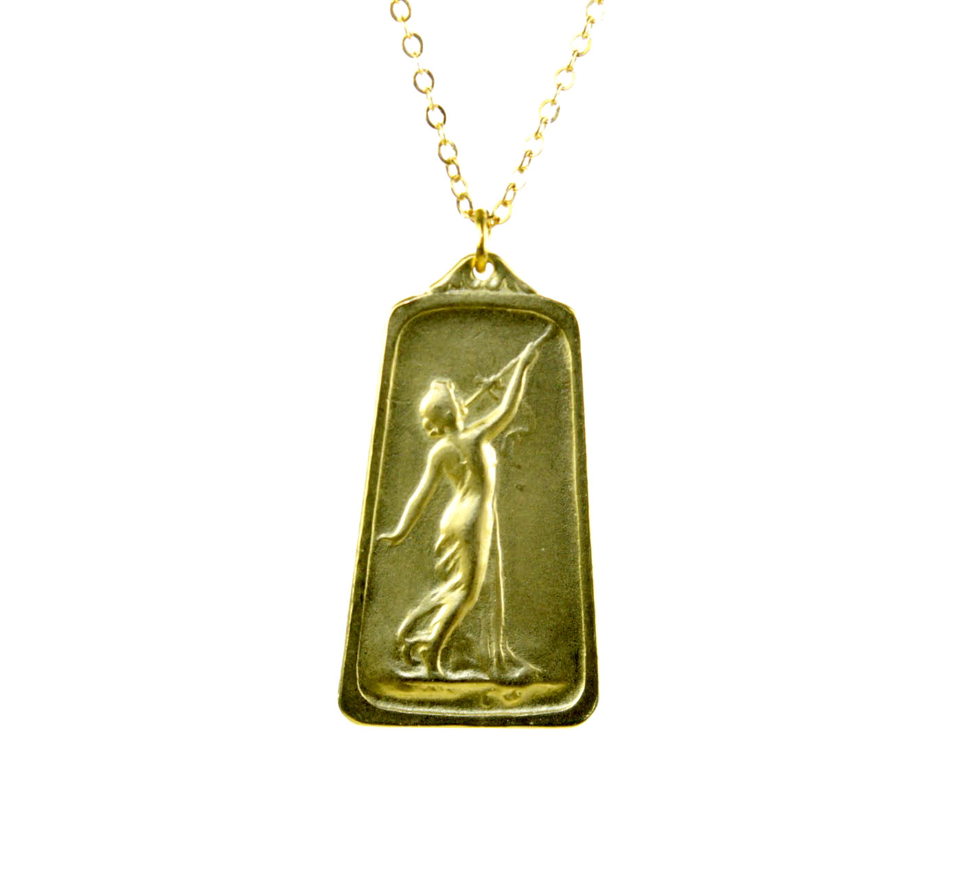 Salus & Staff Ancient Coin Pendant | 3015