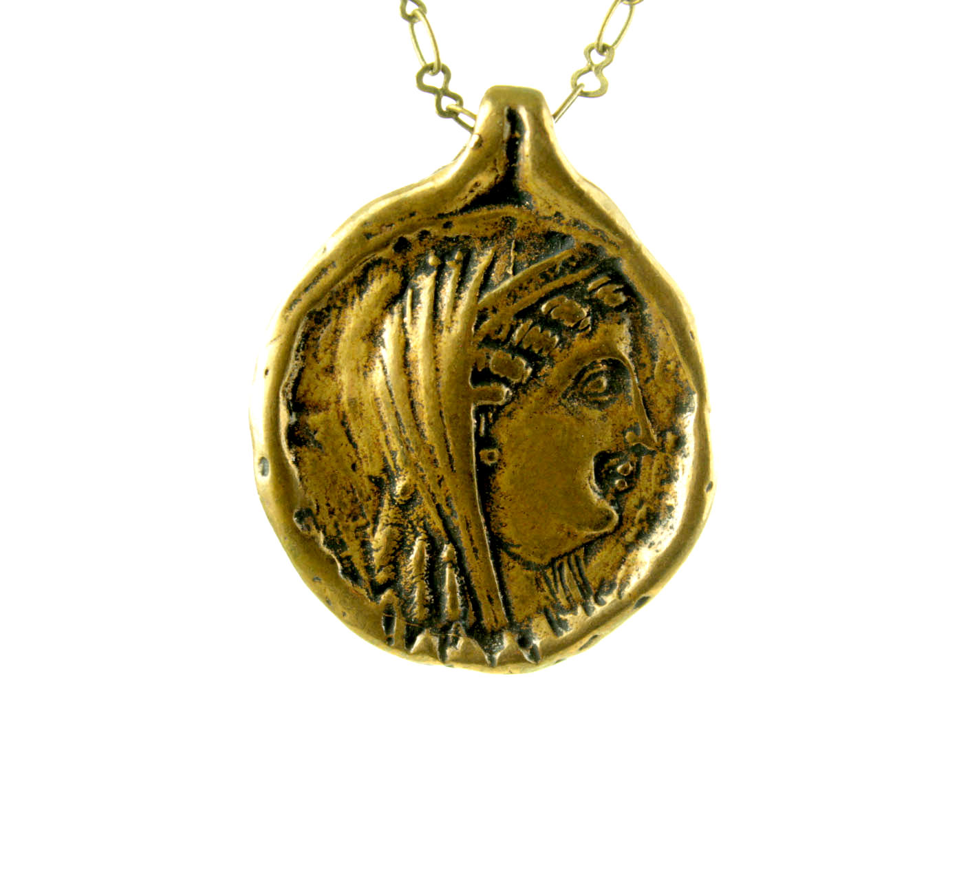Antiqued Facial Greek/Roman Tag | 3467