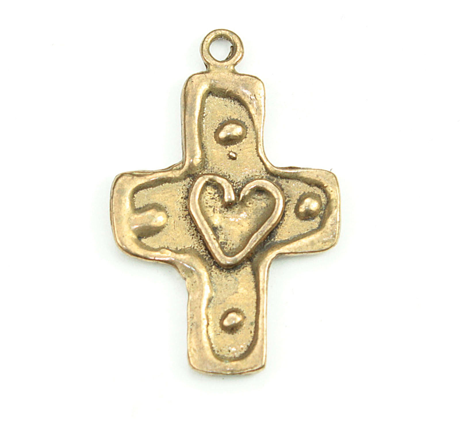 Hand Made Style Cross Heart Pendant | 3542