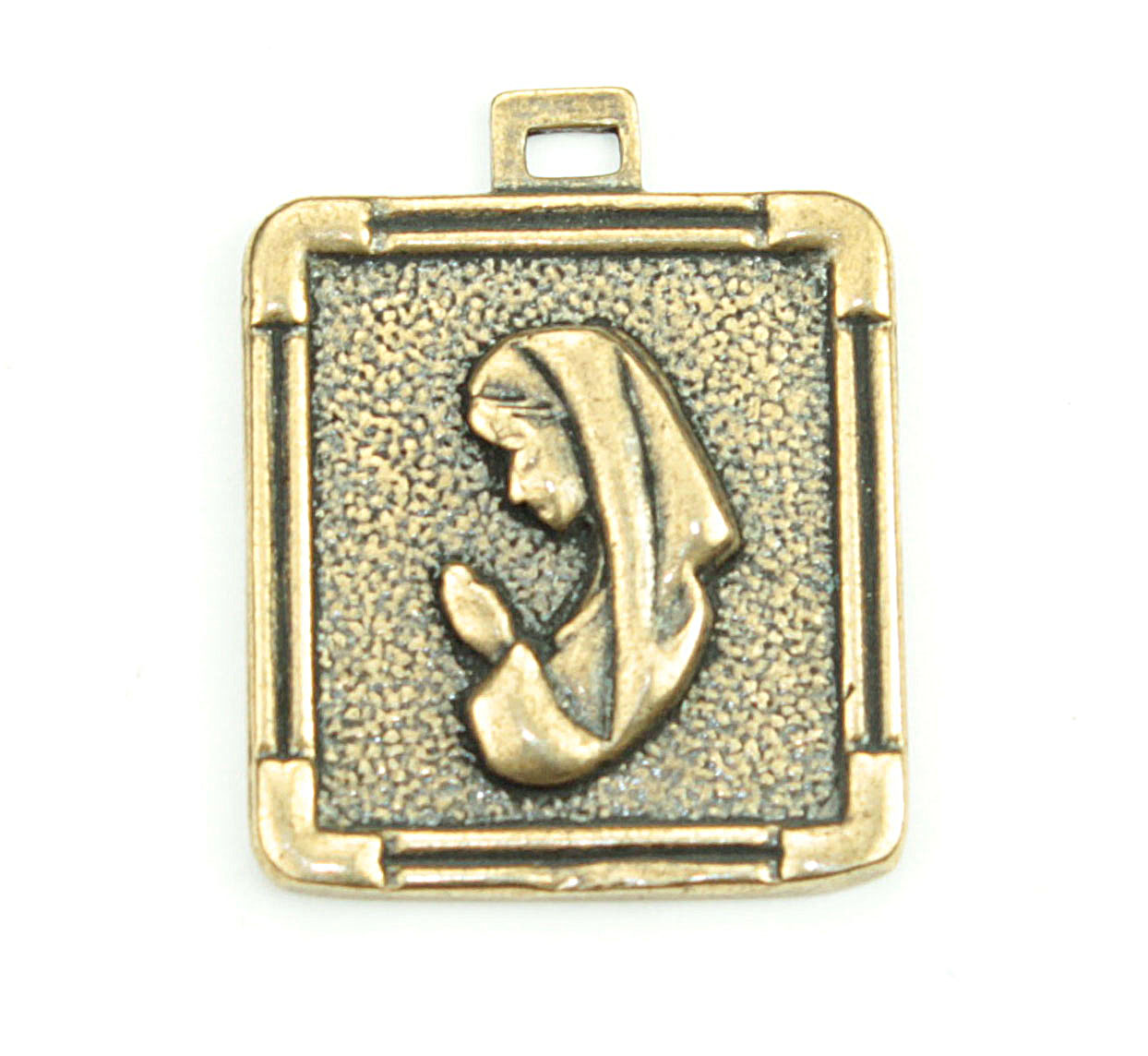 Mother Mary Praying Hands Square Medallion | 3661