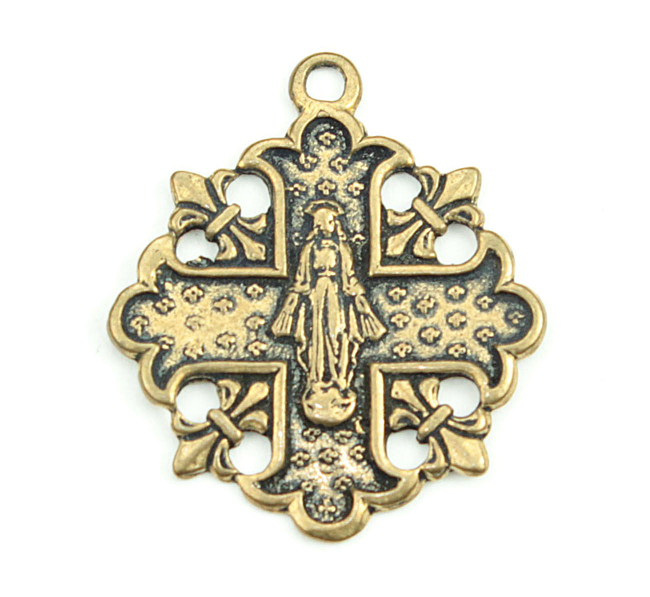 Greek Cross Fleur de Lys Medallion | 3662