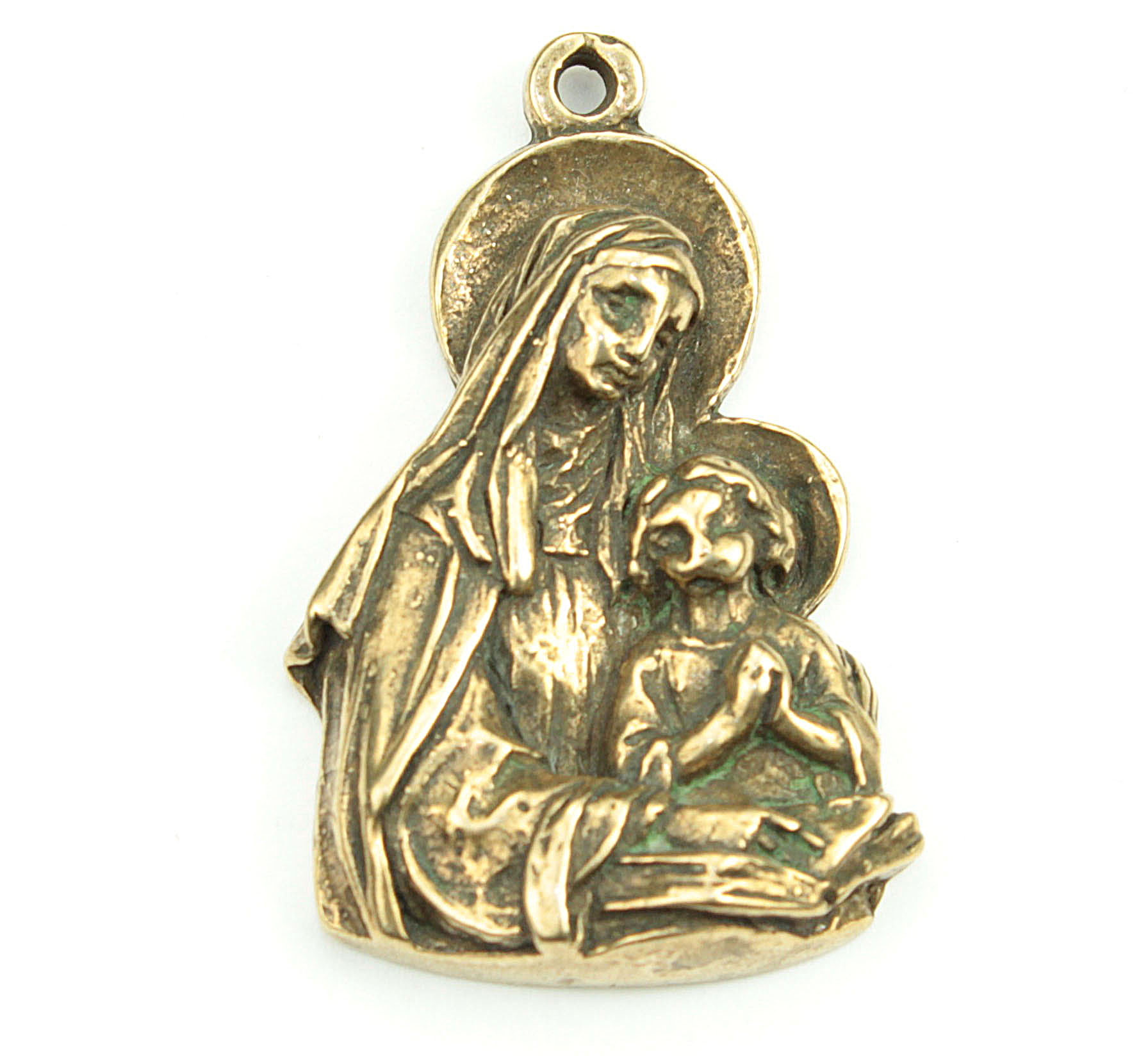 Sculptured Virgin Mary & Praying Jesus Medallion | 3695