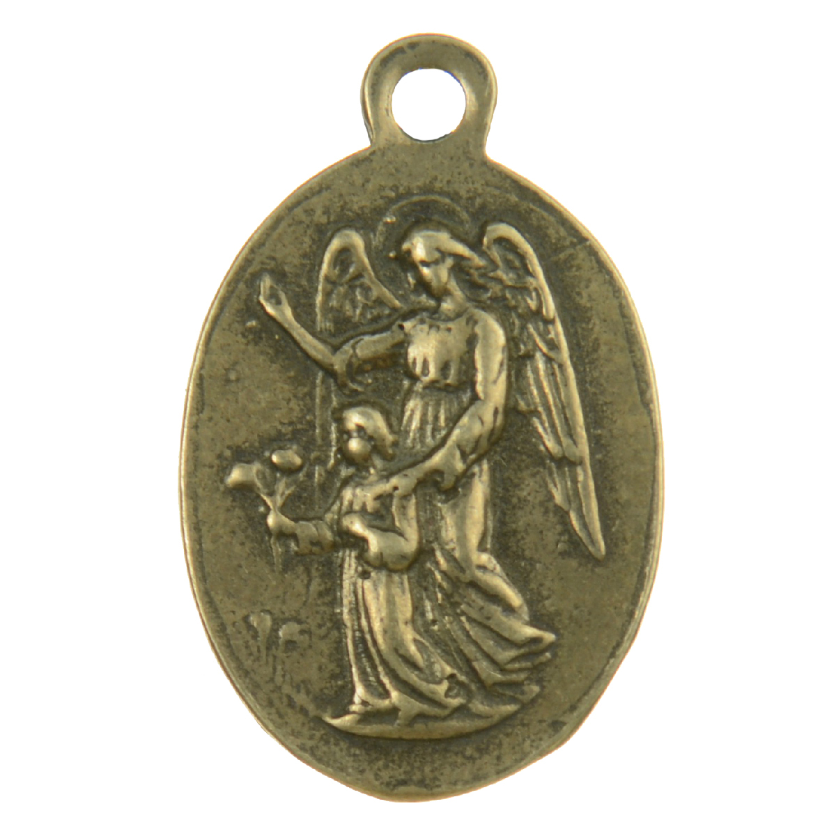 Angel & Child Religious Ancient Medallion | 4030