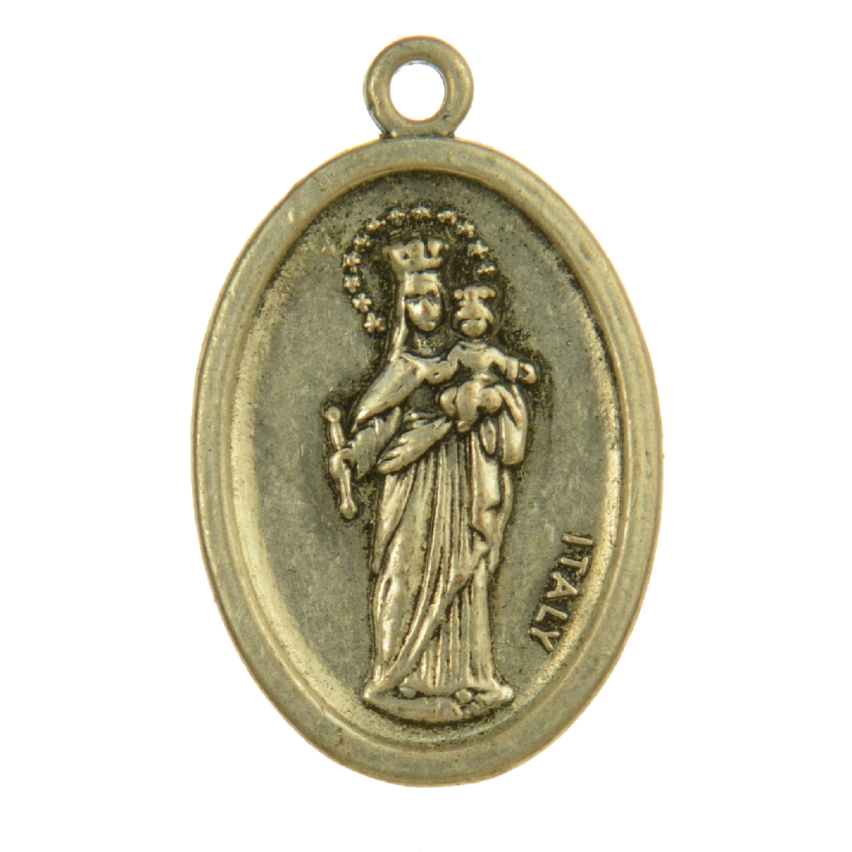 Italian Religious Male & Child Medallion | 4032