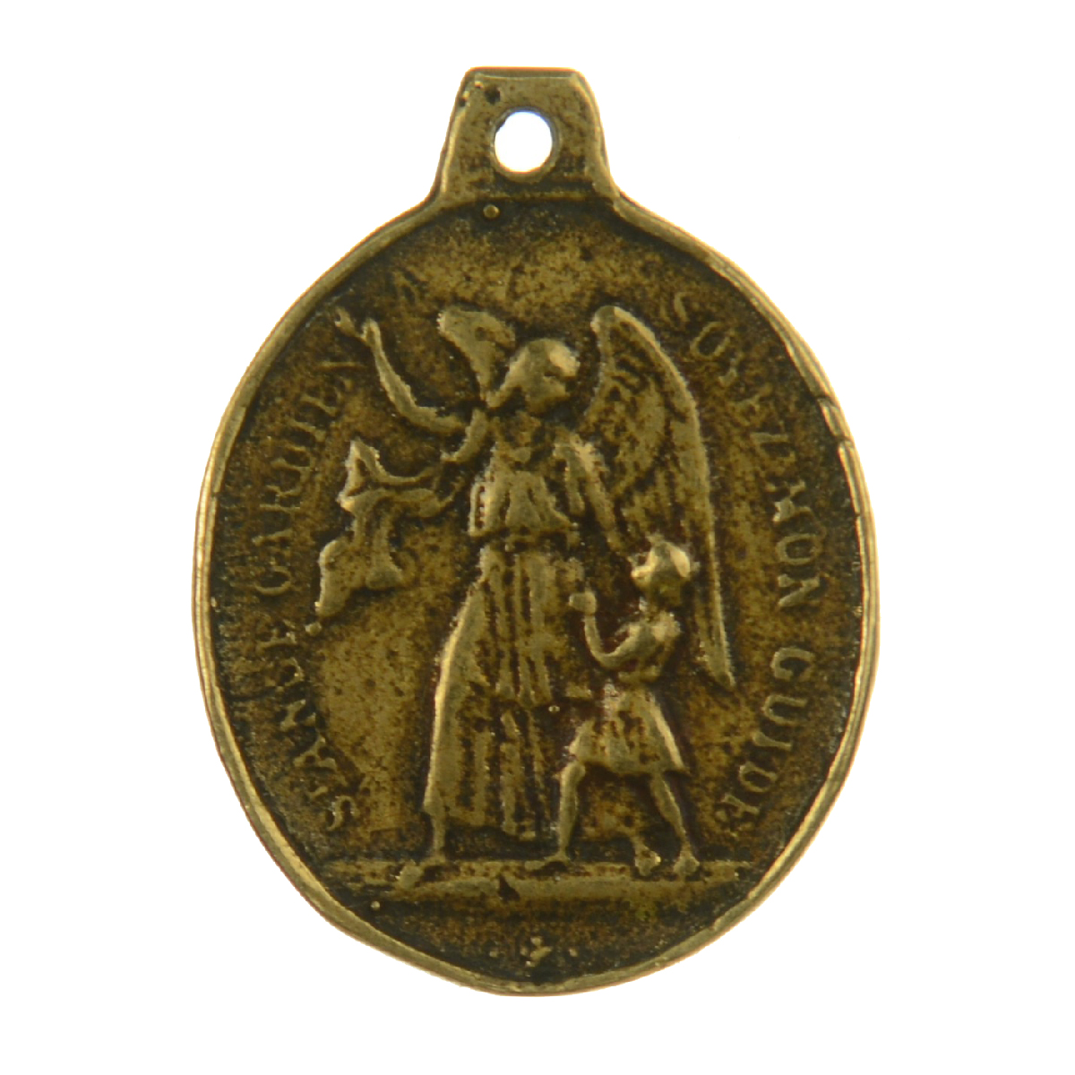 Angel & Child Ancient Religious Medallion | 4085