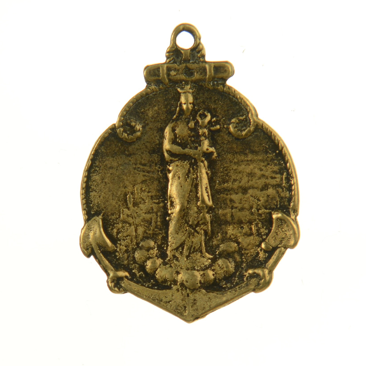 Sacred Crowned Figure With Child Medallion | 4086