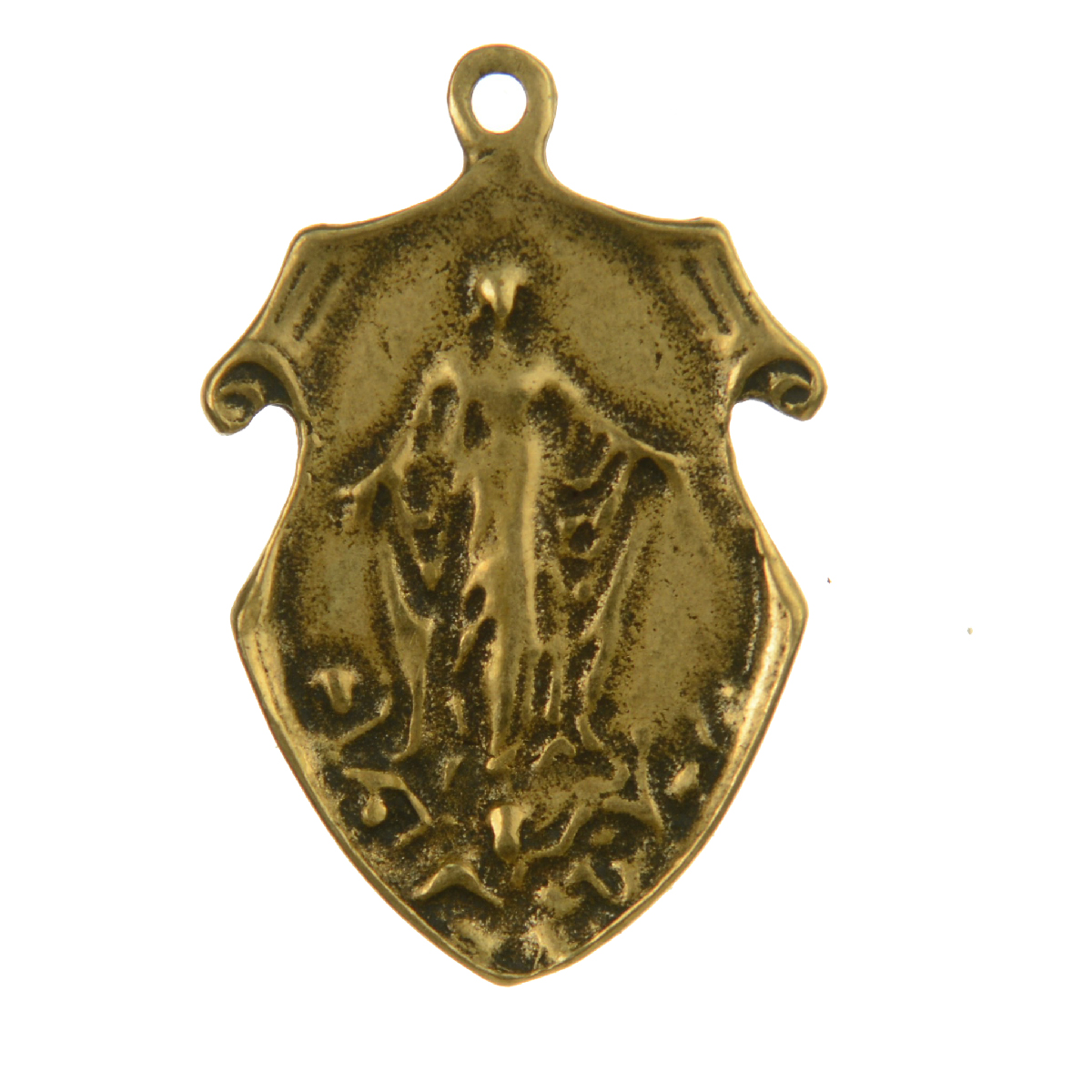 Ancient Sculptured Image Mother Mary Medallion | 4122