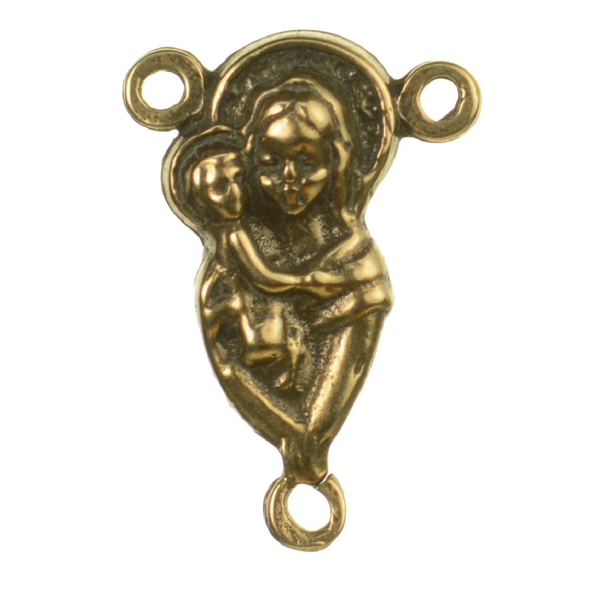 Young Virgin Mary And Infant Jesus Antique Medallion | 4160