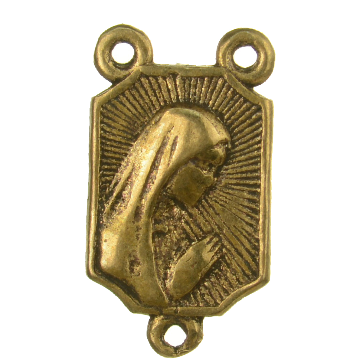 Ancient Praying Blessed Virgin Mary Sun Ray Medallion | 4165