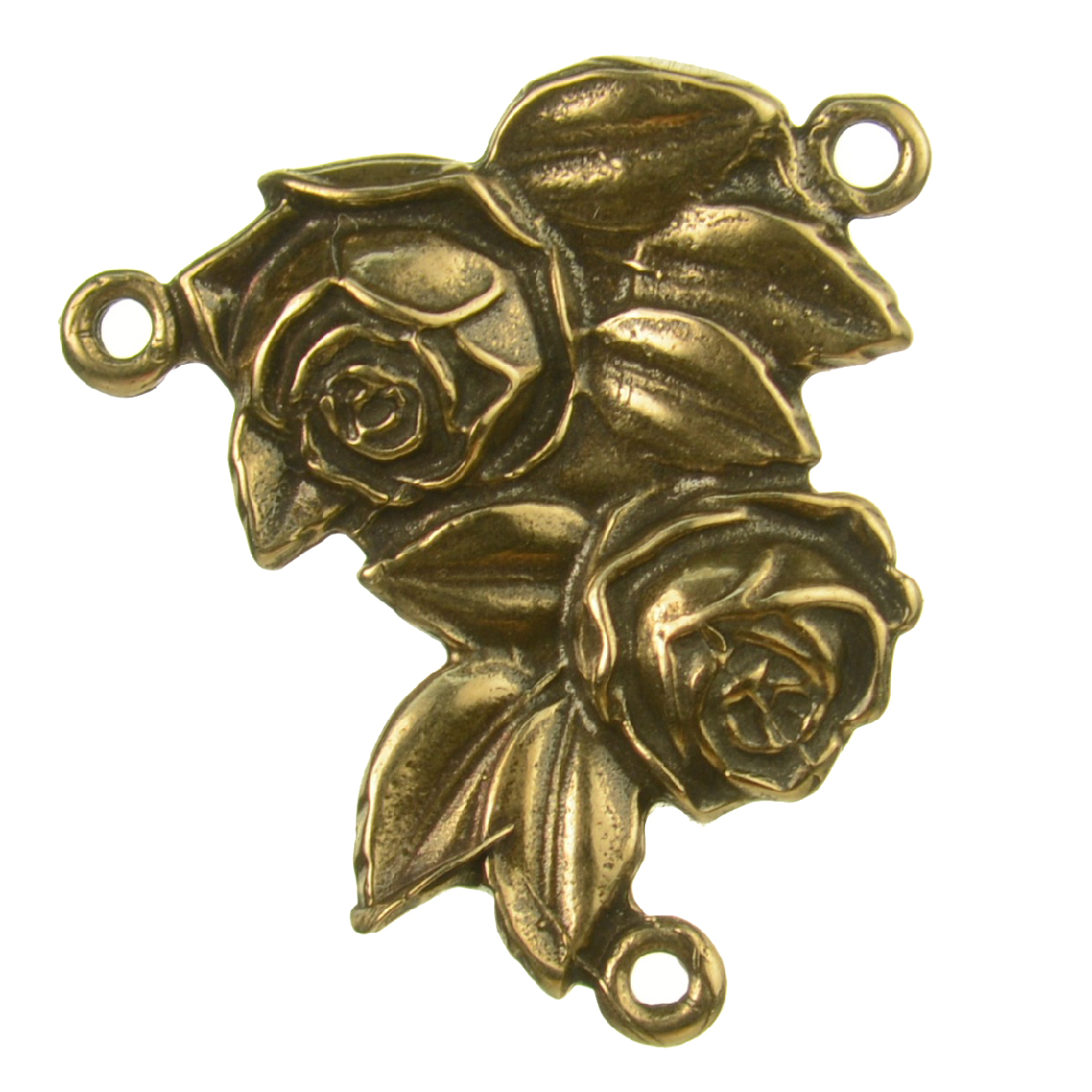 Roses And Leafed Religious Antique Medallion | 4179