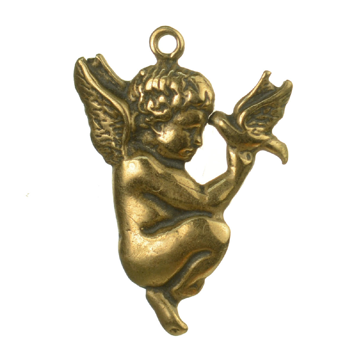 Angel And Dove Bird Ancient Medallion | 4210