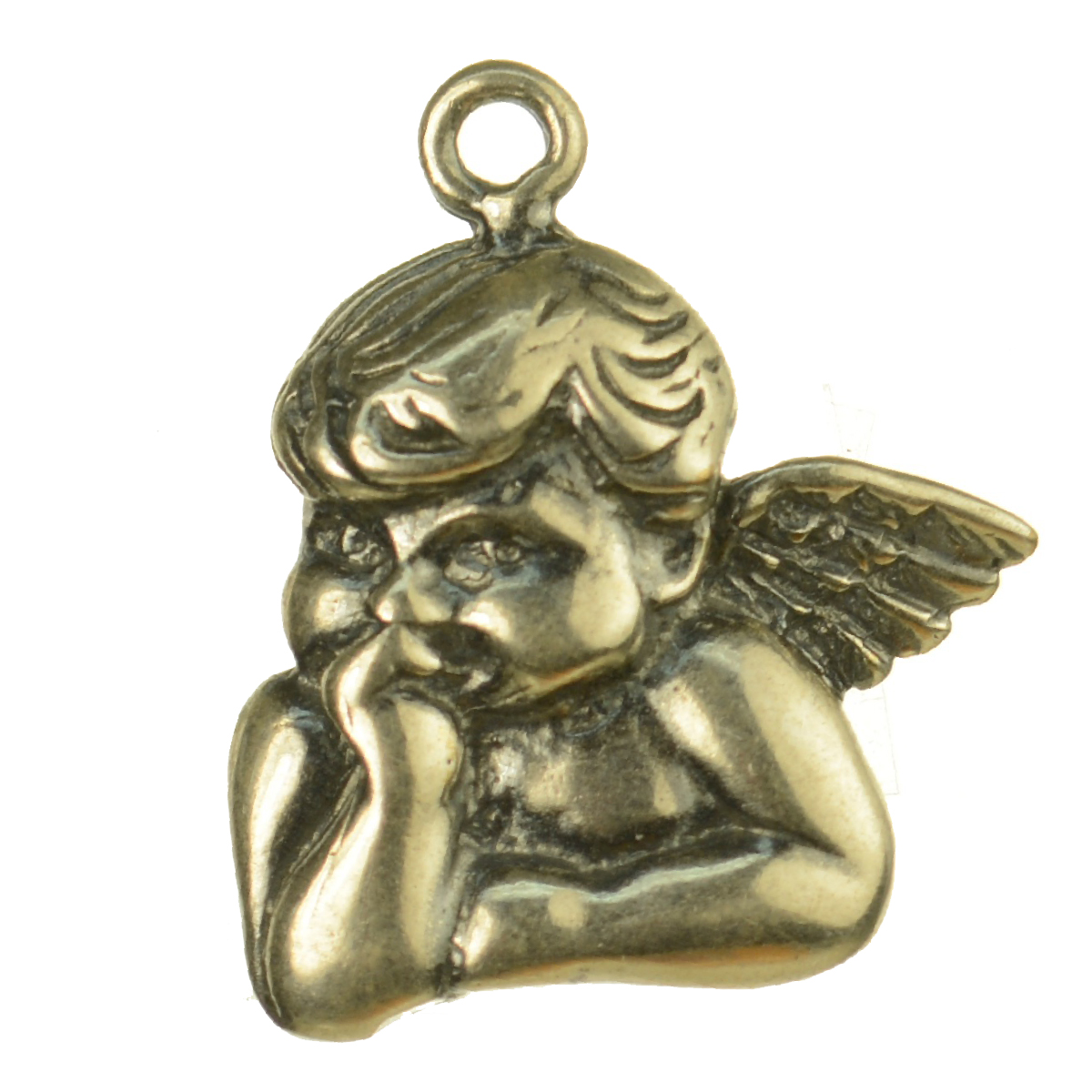 Angel Male Face Antique Medallion | 4221
